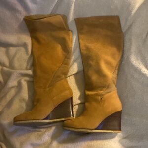 Ugg Tan Wedge Knee-High Boots